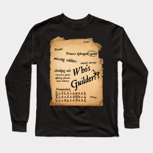 Who's Guilder? (parchment) Long Sleeve T-Shirt